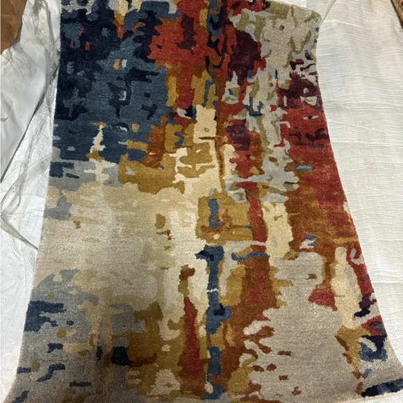 Abstract Multicolor Area Rug - Picture 1 of 4